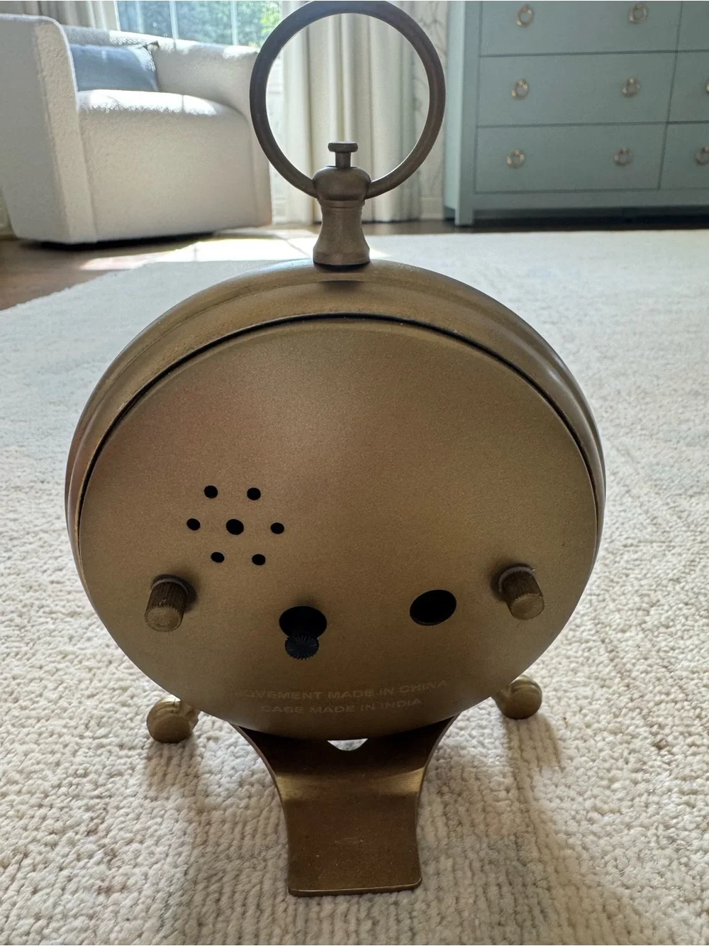 Pottery Barn Pocket Watch Clock, Medium, Brass Finish